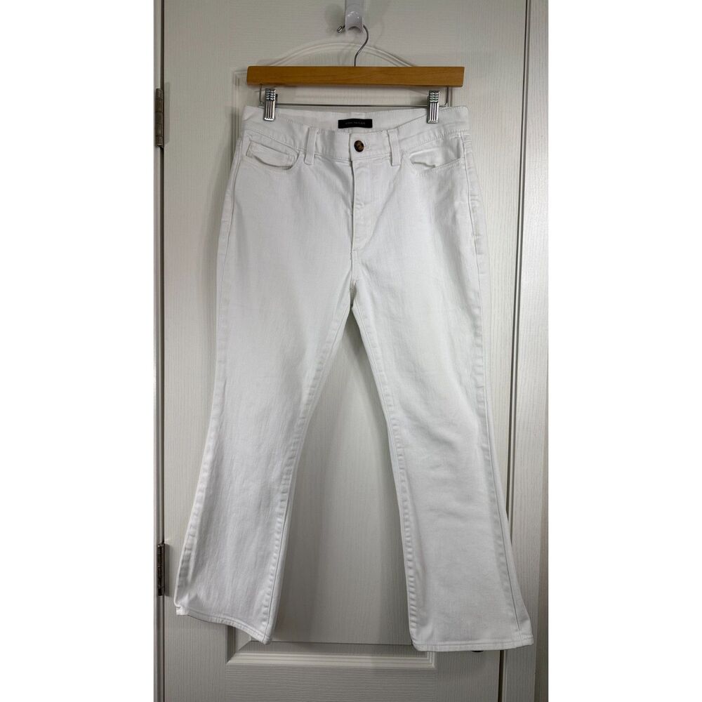 Ann Taylor Kick Crop Modern Fit White Stretch Jeans Women's Size 6